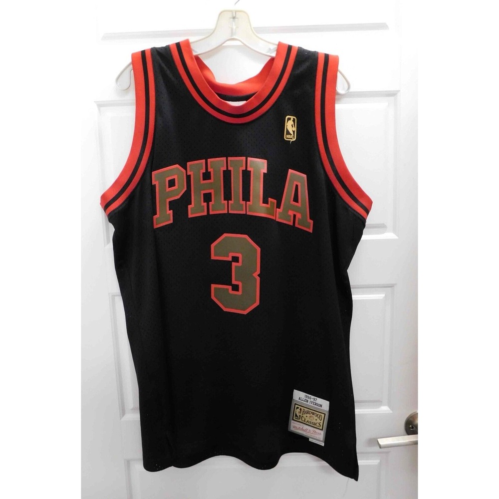 Mitchell & Ness Jersey AI Allen Iverson #3 Black  Swingman -‎ Size: XL